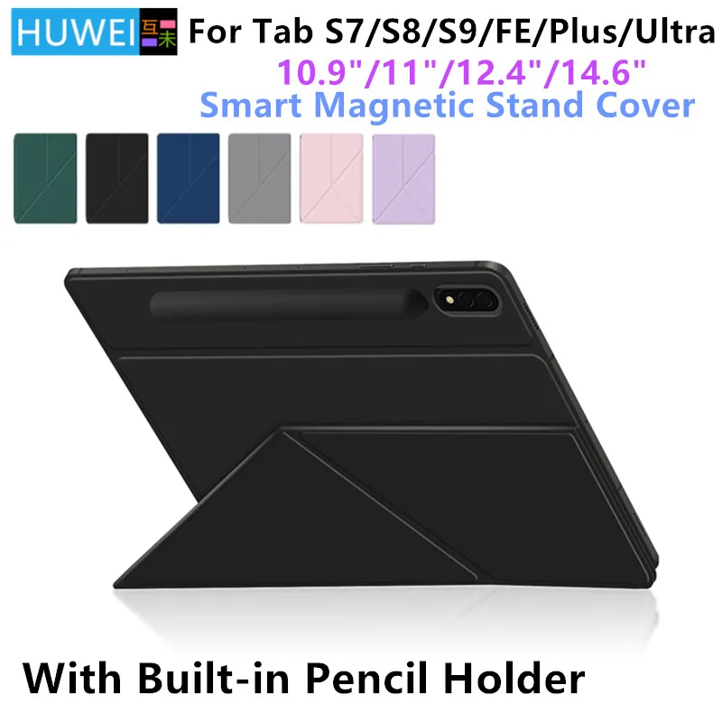 Capa de Livro Magnética Ultra Inteligente Capa para Samsung Galaxy Tab s8 Plus s7 fe s9 fe Plus 12.4 11 s9 fe 10.9