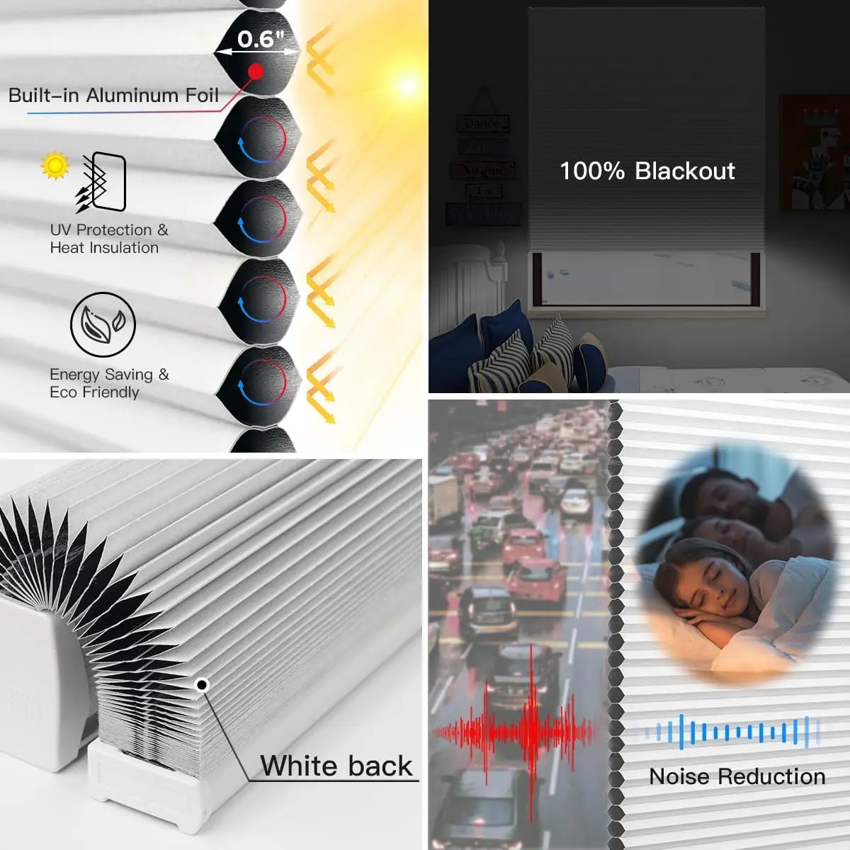 Motorised Cellular Shade with Remote Control, Blackout Electric Honeycomb Blinds for Windows, Smart Window Shade Size