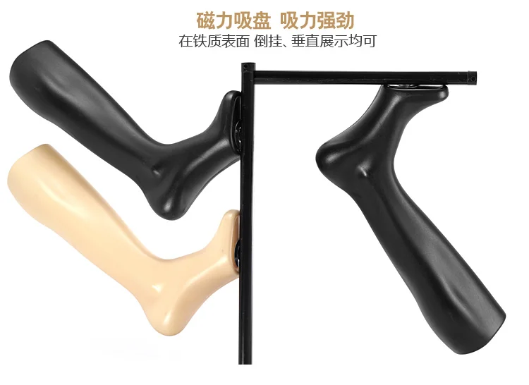 Description Picture 6 of item1 PE Material with A Magnetic Base Male Foot Mold Football Socks Sports Socks Knee Pads Display Man's Long Leg Mannequin Prop