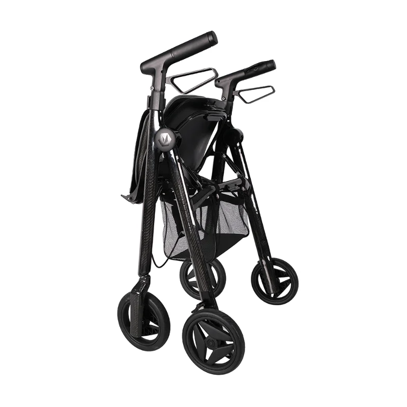 Deambulatore Deambulatore Per Disabili In Fibra Di Carbonio Assistito Con Sedili Morbidi