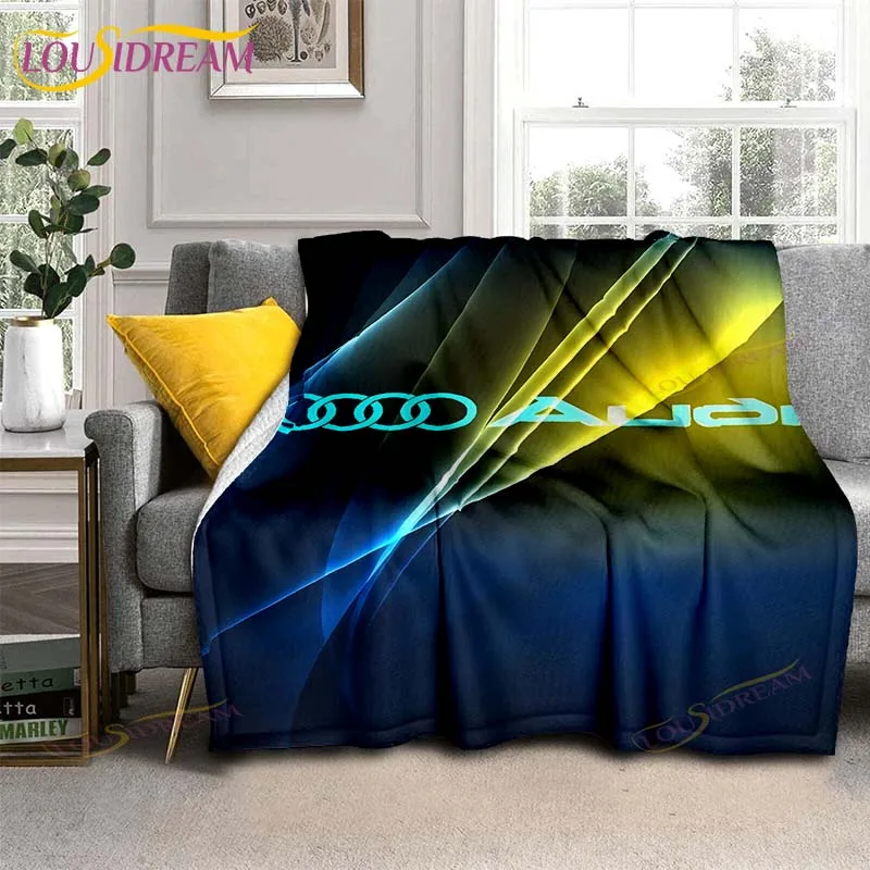 Sports Car A-Audi Flannel Blanket Throw Blanket For Living Room Bedroom Bed Sofa Picnic Kids Picnic Blanket Birthday