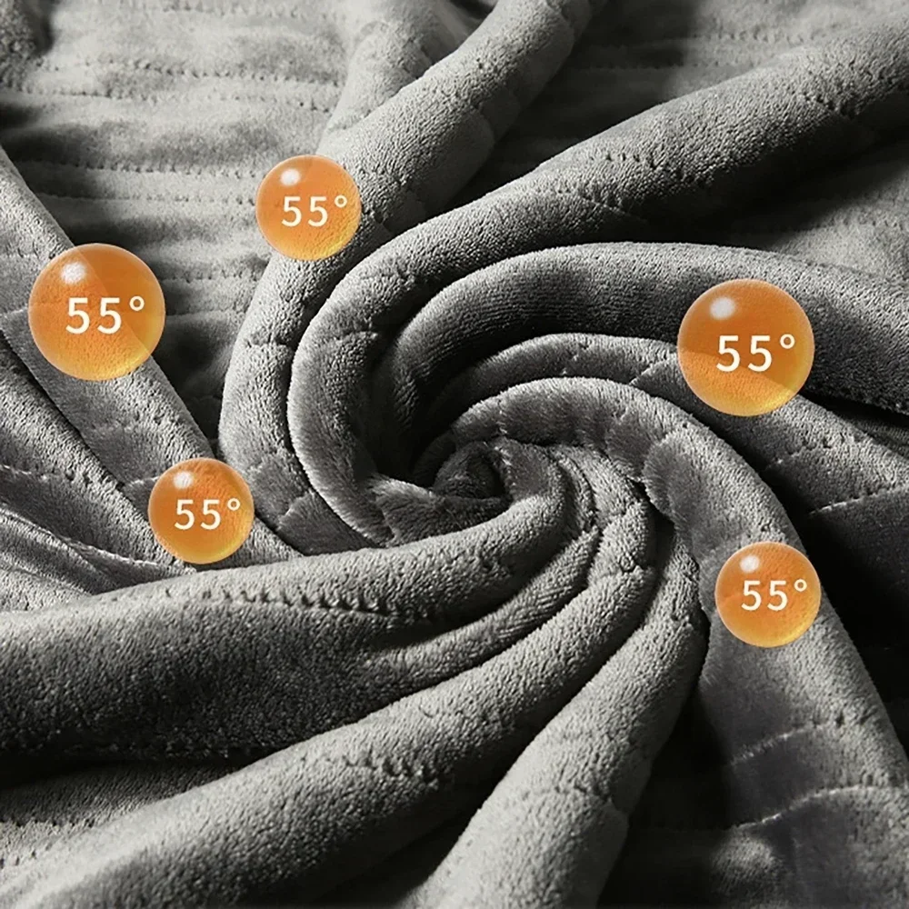 Electric Heating Blanket Flannel & Lambskin 9 Heating Levels 12 Hours auto-Off
