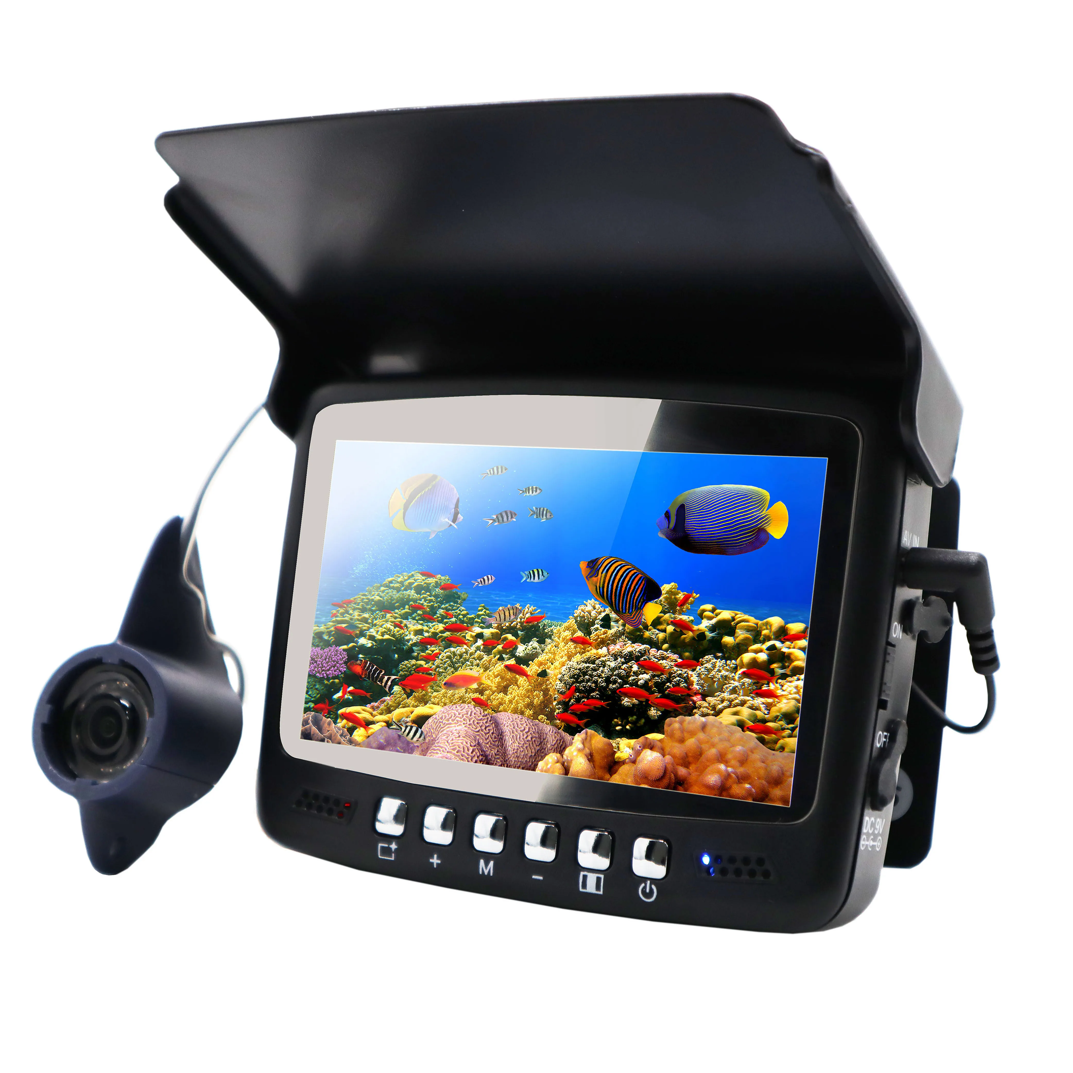 YUMEIQUN 15M Underwater Fishing Camera HD 1000TVL 4.3" LCD Monitor Camera Fishing Ice Sunshield
