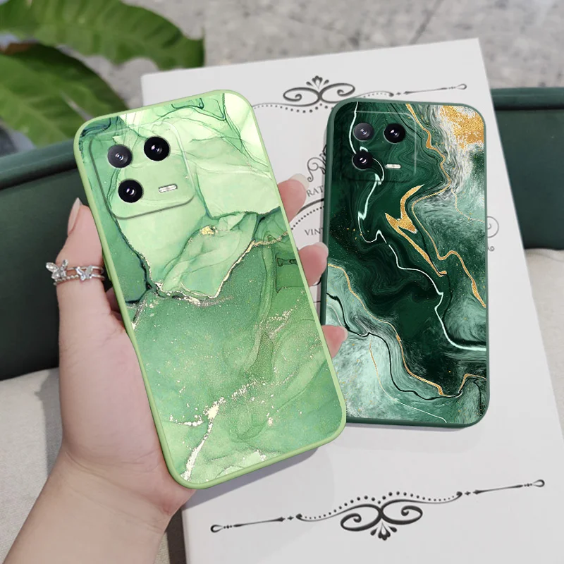 Elegant Marble Texture Liquid Silicone Phone Case - Premium Protective Cover