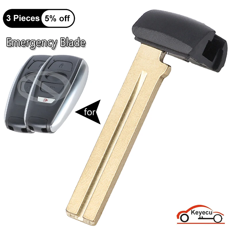 Keyecu Uncut Insert Chiave Di Emergenza Lama Per Subaru Forester Legacy Impreza Outback Brz Impreza Xv Auto Smart Remote Control Key
