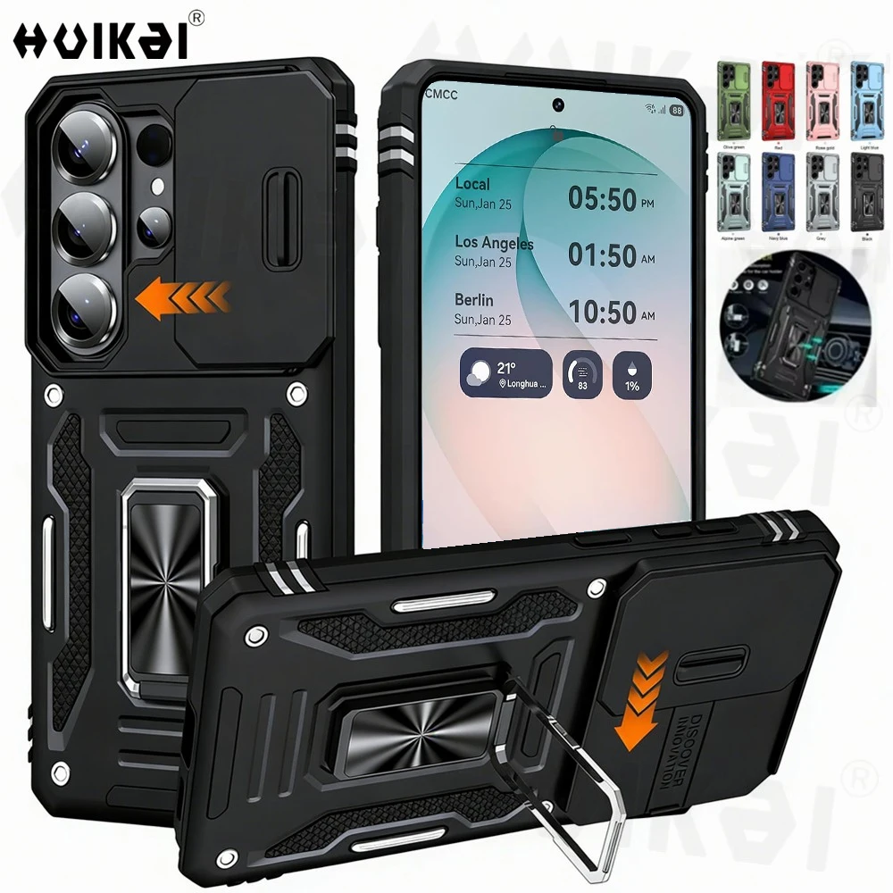 Rugged Military-Grade Shockproof Slide Camera Phone Case