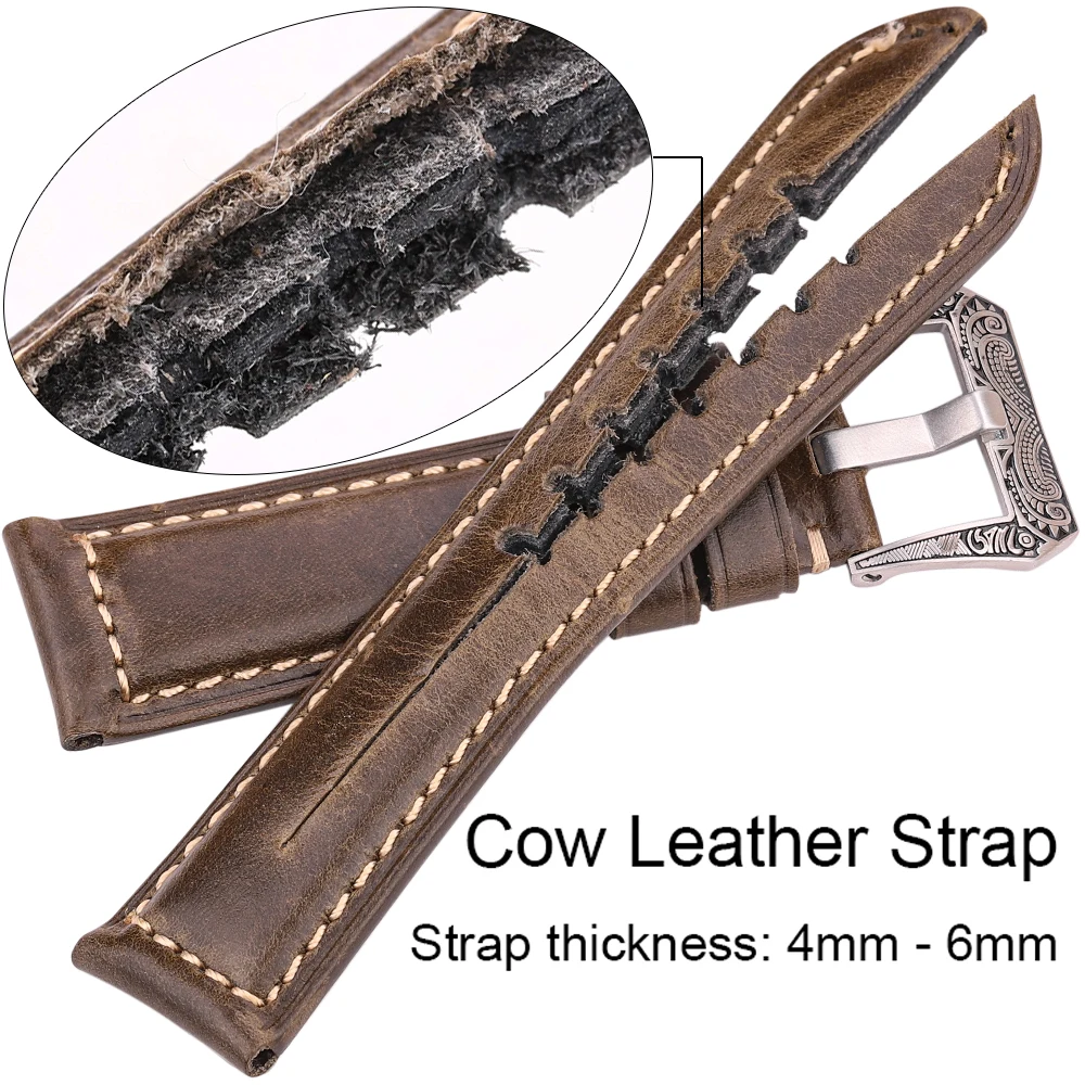 Elegant Multicolor Genuine Leather Watch Band Bracelet