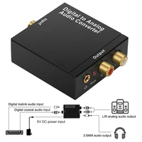 DAC Digital Analog Audio Converter Optical SPDIF Toslink Coaxial Input To L/R RCA 3.5mm Jack Headphone Amplifier Output for TV 3