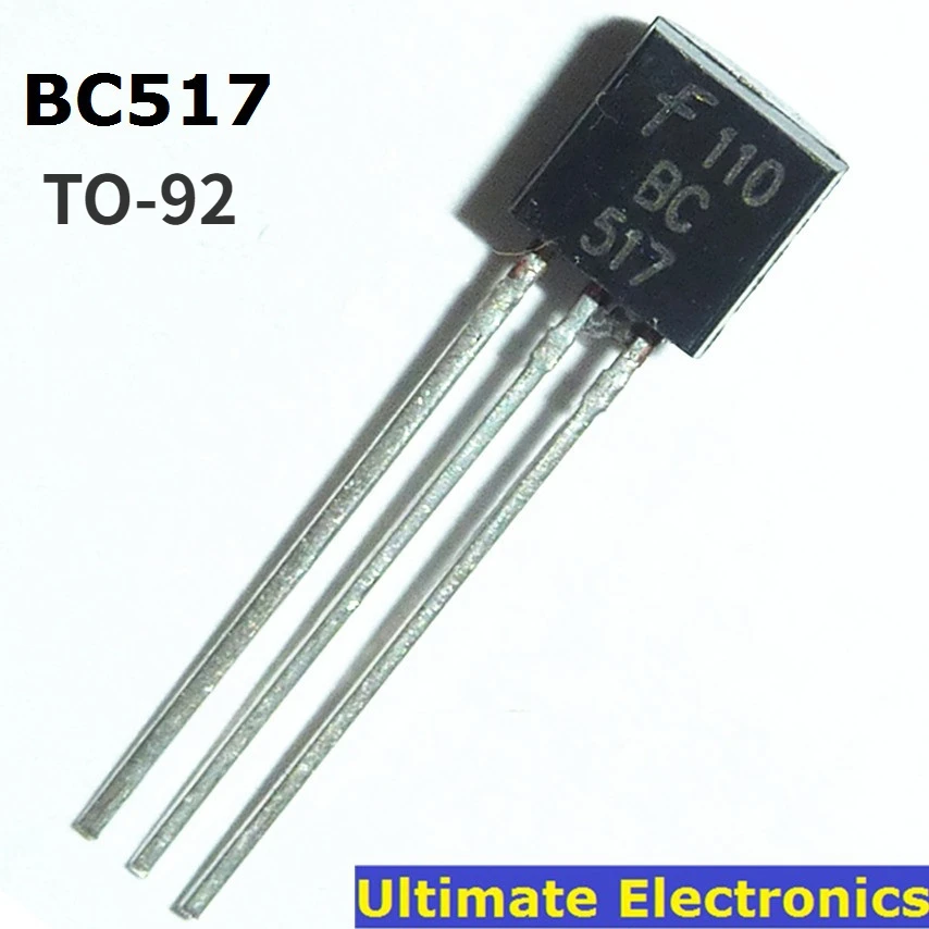 10 Con] (KT1) Transistor BC517 TO-92 NPN 1A 30V
