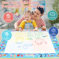 100x80CM Magic Water Drawing Mat with Reusable Magic Pens, Drawing Board Toy for Kids, Doodle Montessori Painting 39X31 Inches 2