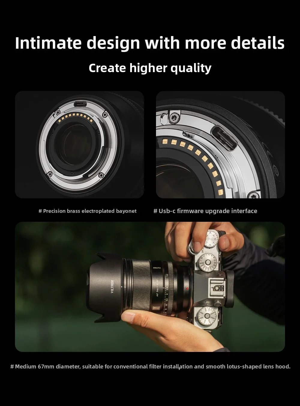 Viltrox 56mm F1.2 PRO APS-C Autofocus Lens Large Aperture Portrait Cameras Lens