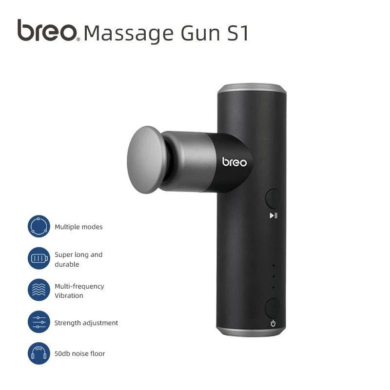 Naipo Mini Massage Gun Deep Tissue Muscle Massager with Ergonomic Handle, USB Charging, Light&Portable, Size: Mini size, Black