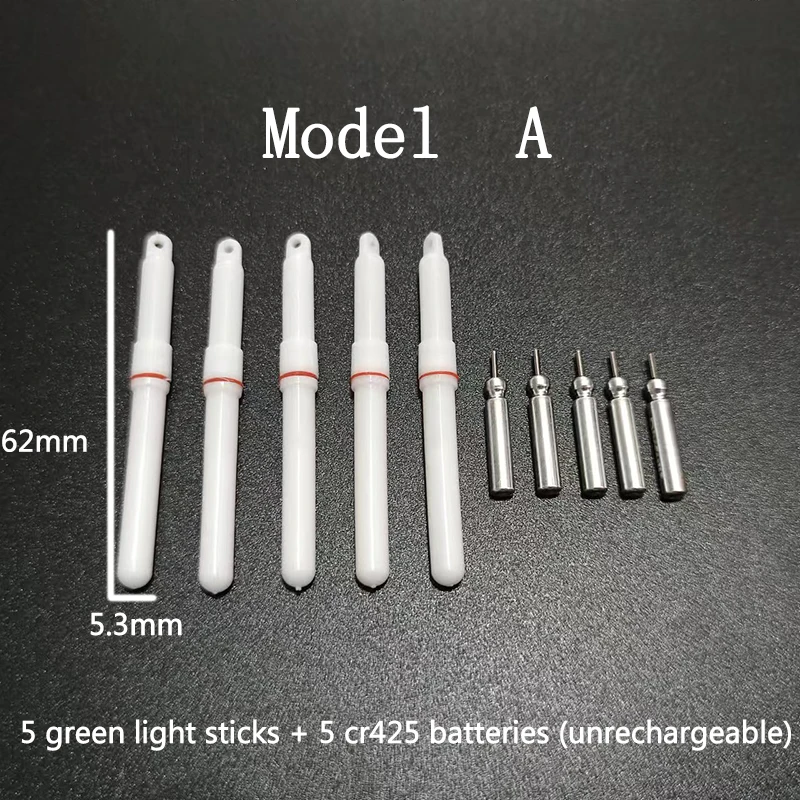 5pcs/lot Night Fishing Glow Stick with 5 cr425 Battery Luminous Floats Accessory Fishing Light Stick Attractor Lamp A582 fishing tackle fishing glow stick fishing light stick