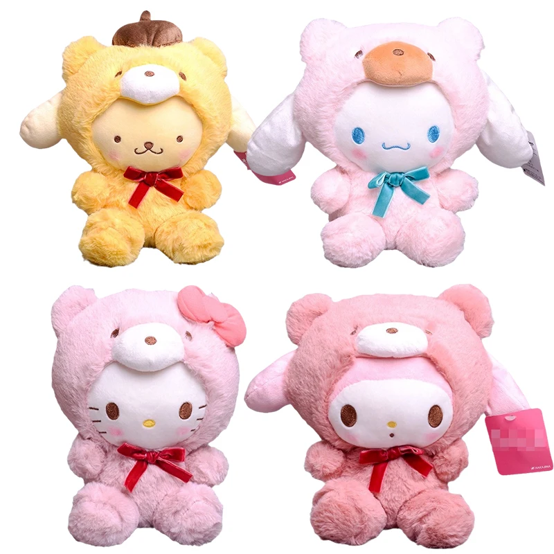 

Sanrio мультфильм мягкий My Melody Cinnamoroll Kt кот пурин собака косплей маленький медведь кавайная милая плюшевая игрушка аниме плюшевая кукла игрушки