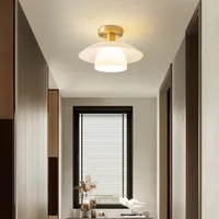 Petit lustre en cuivre postmoderne pour chambre à coucher, lampe de chevet, lumière d'allée, bar à trois têtes, restaurant nordique, personnalité 3