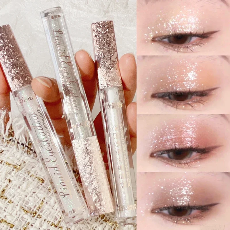 Lasting Glitter Liquid Eye Shadow Pearlescent Sequins Eyeshadow Lying Silkworm Diamond Shimmer Waterproof Eye Makeup Cosmetics