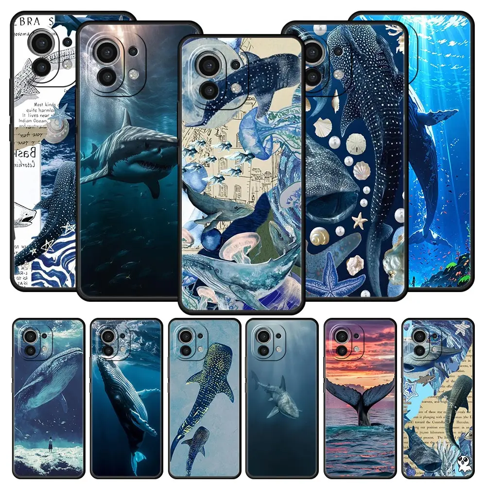 Ocean Whale Shark Swimming Soft TPU Phone Case