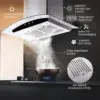 30 Inch,  Wall Mount Kitchen Hood with Ductless Convertible Duct, Stainless Steel Chimney and Baffle Fil 3