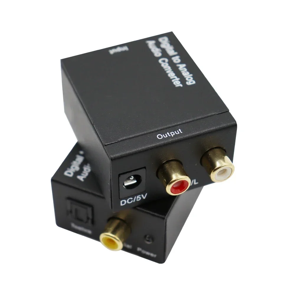 Audio Converter Adapter 3.5MM Jack 2*RCA Digital to Analog