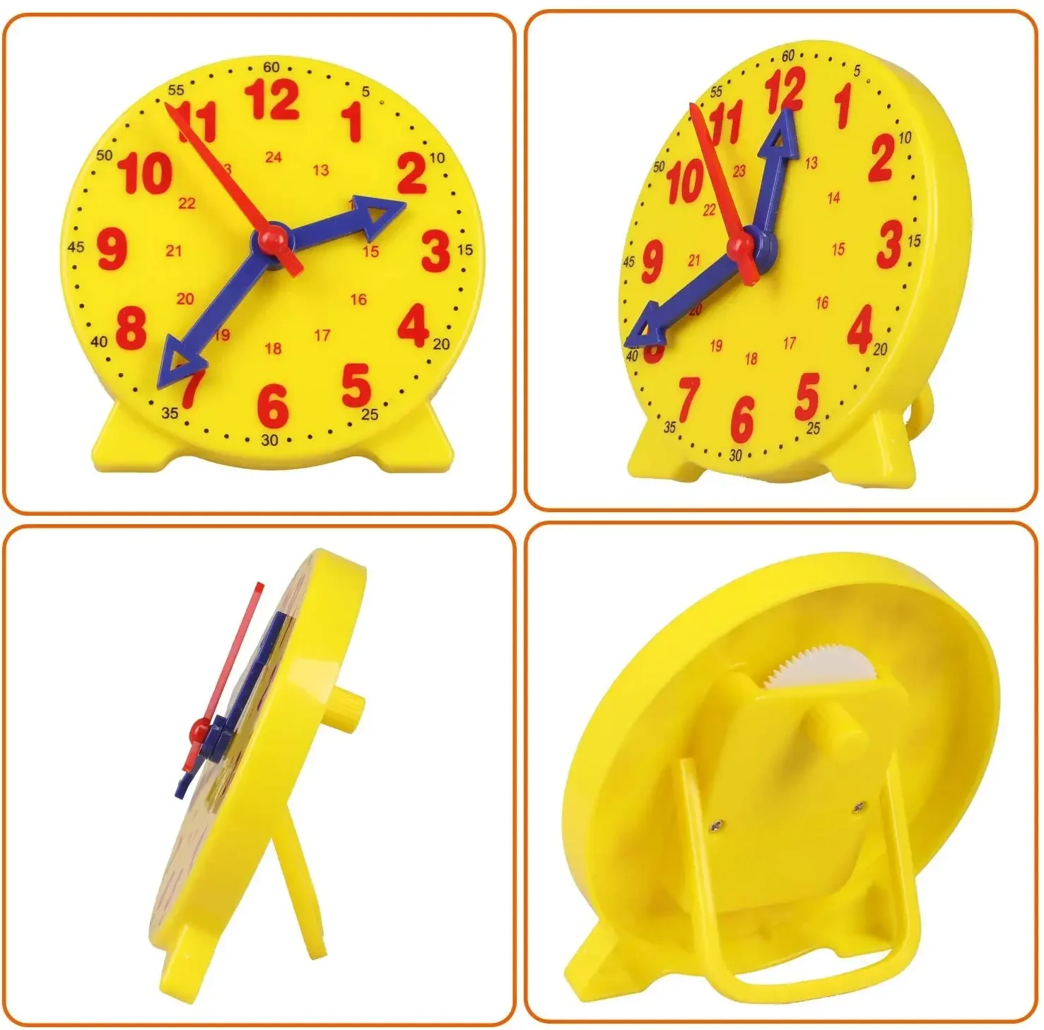 Educational Toys Montessori Time Teaching Clock Student Clock Math Skill Demonstration Model Early Education Learning Resources For School