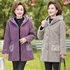 Parkas Middle Aged Women Hooded Clothing Winter Teddy velvet Warm Jacket Women's Long Overcoat Outerwear Mother Coat 4
