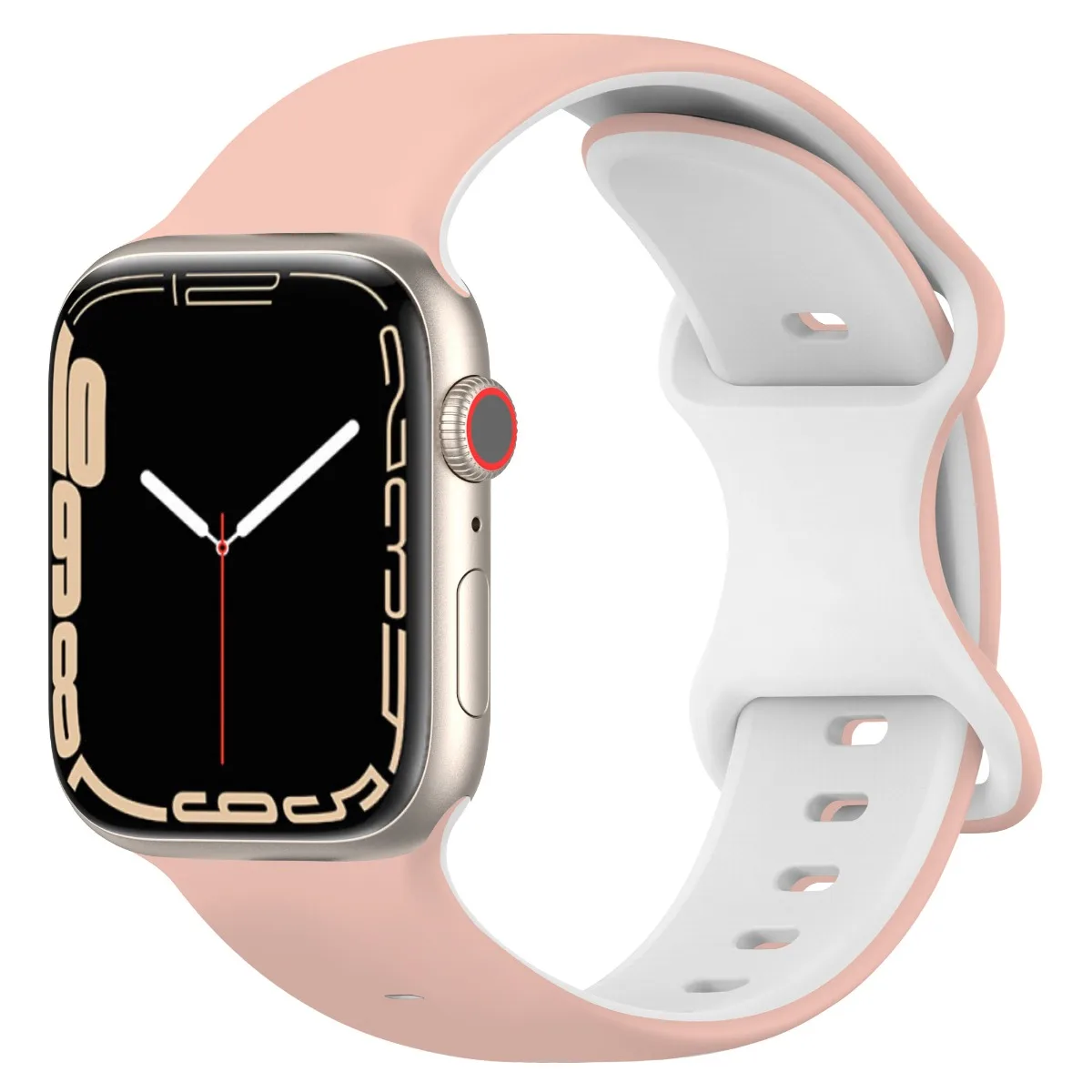Cinturino per iWatch 42/44/45/49mm 38/40/41mm Cinturino sportivo in silicone alla moda per orologi serie Ultra2 Se 9/8/7/6/5/4/3_voghion.com