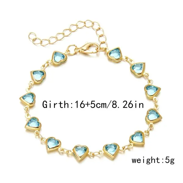Chic Red Strawberry & Cherry Heart Pearl Charm Bracelet - Y2K Inspired Gold Chain Jewelry