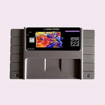 Scheda di gioco Mega Man 7 NTSC Big Grey a 16 bit di alta qualità per il giocatore di gioco versione USA