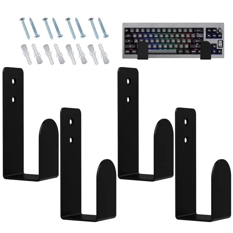 

Keyboard Wall Hanger Acrylic Frame Holder Stand for Computer Keyboard On Wall Space Saving Solution Keyboard & Mouse Clip