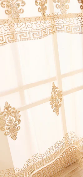 New Curtains for Living Dining Room Bedroom Light Luxury High-end Embroidery Modern Fresh and Simple Window Curtain Room Decor 