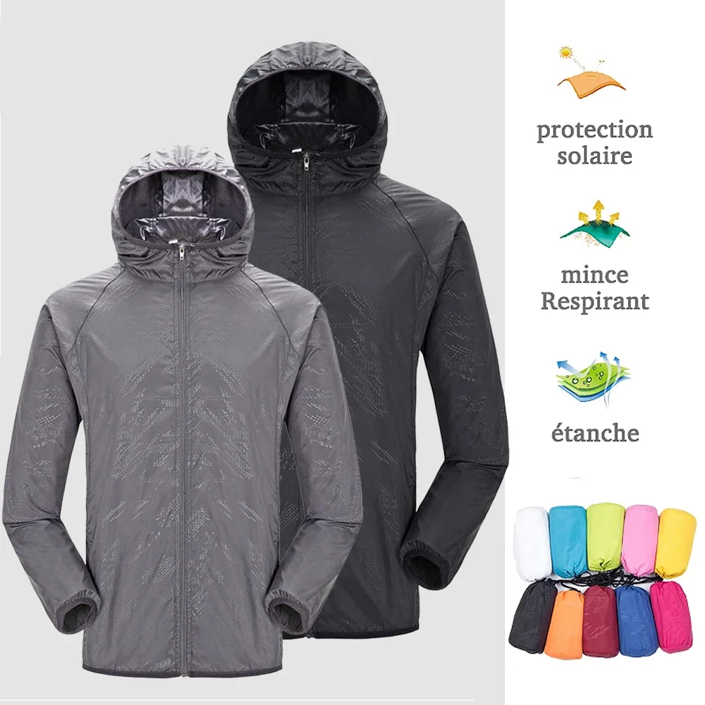 Camping Rain Jacket Men Women Waterproof Sun Protection Clothing Fishing Hunting Clothes Quick Dry Skin Windbreaker hiking jackets waterproof hiking jackets waterproof jacket waterproof coats