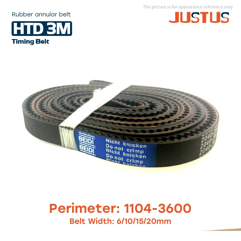 Correia Cronometrando do Htd 3m Comprimento 1104 1140 1200 1263 1335 1344 1500 1638 1800 19 2000 2001 2040 2460 2640 3000 3600 mm Borracha Fechada Fechado