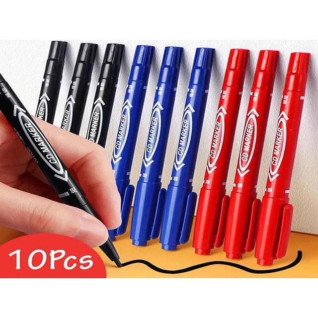 Bview Art 10Pcs Watercolor Pen Double-Head Marke Pen Fine Point Paint Brush  Tip Art Marker Office DIY Craft Stationery Supplies - AliExpress