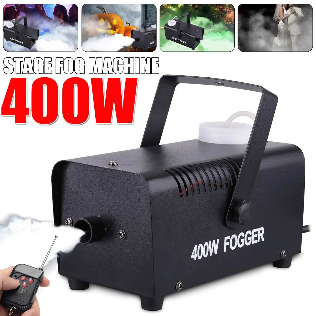 400W Mini Fog Smoke Mist Effect Machine Disco DJ Party Christmas stage
