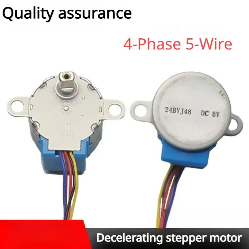 Stepper Motor 4-Phase 5-Wire DC Gear Stepper Motor 5V 24BYJ48 Reduction Motor Ratio 64:1 for Single Chip Microcomputer Camera Monitoring