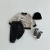 2025 Autumn New Baby Long Sleeve Clothes Set Boys Girls Letter Print Swearshirt + Pants 2pcs Suit Toddler Cotton Casual Outfits 5