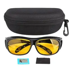 Enhanced Night Vision Anti - Glare Polarized Glasses with Yellow Tint (Black)