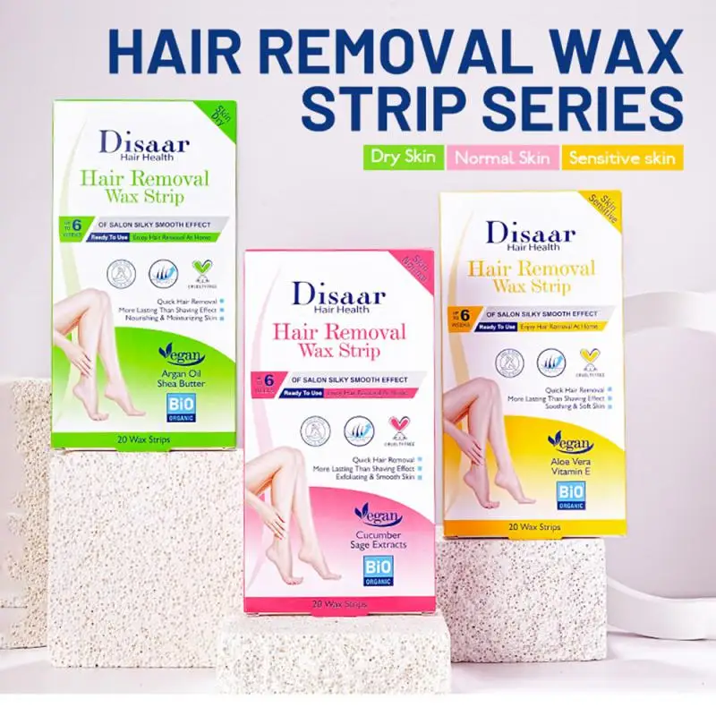 1/20pcs Wax Strips Hair Removal Wax Paper Professional Body Facial Summer Hair Removal Women's Non-permanent Effective Waxing 3