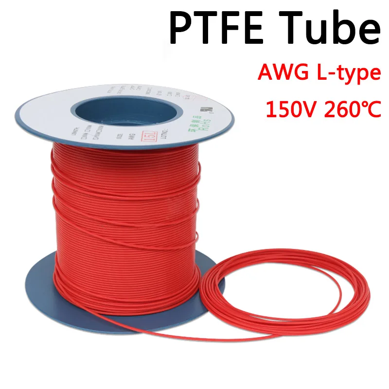 

1 м ID 0,3 мм-3,38 мм 150 в AWG L-образный Красный ПТФЭ Трубка PTFE толщина капиллярной стены 0,15/0,2/0,3 мм