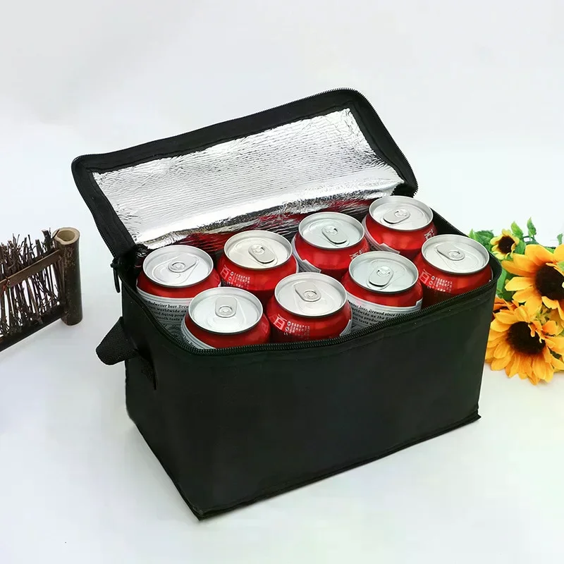 Portable Thermal Insulated Cooler Bag - Outdoor Camping BBQ Cooler Box For Foods Drinks Bento Zip Pack Leakproof Picnic Supplies