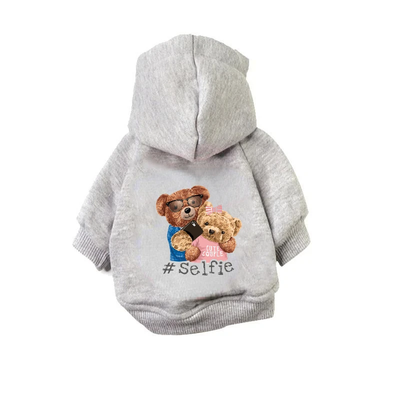 Pet clothes 24new Pet Dog Clothes Cute Cartoon Bear Dog Hoodie For Small Dogs Pullovers Puppy Costumes Chihuahua