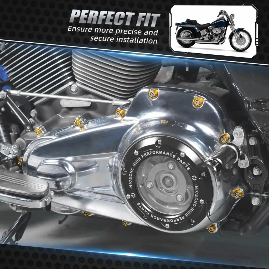 Für Harley Street Glide FLHX Special FLHXS 2017–2023 Primärabdeckungsschraube Dekorative Zierringe Road King FLHR Road Glide FLTRX – Detail 15