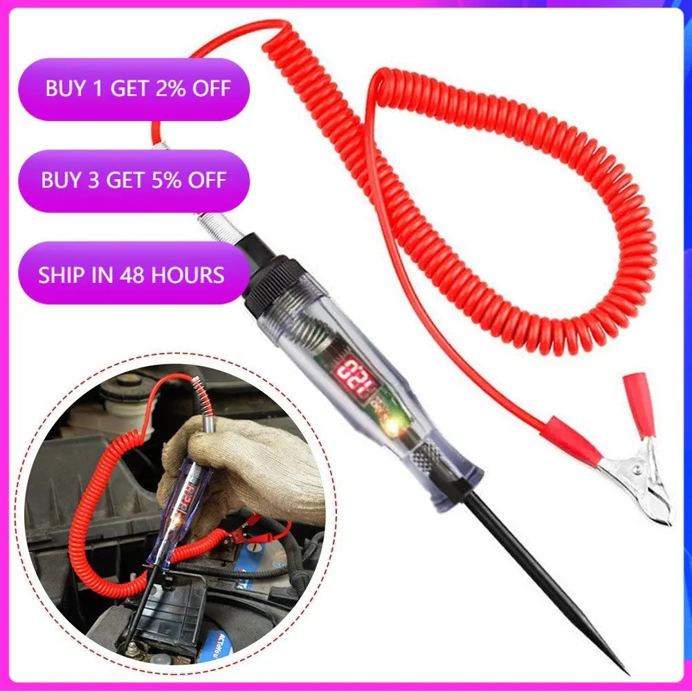 Car Truck Voltage Circuit Tester Auto 6v 24v Line Tester Tools Car