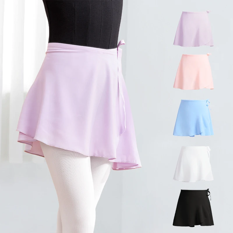 

Ballet Dance Skirt for Girls Kids Women Wrap Ballet Skirts Chiffon Training Ballet Skirt Tie Up Ballet Short Tulle Skirts