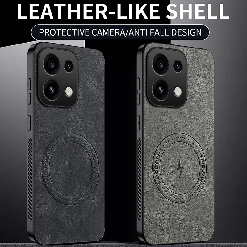 Simple Stylish Magnetic Suction Luxury Leather Skin-friendly Anti-drop Cover Case