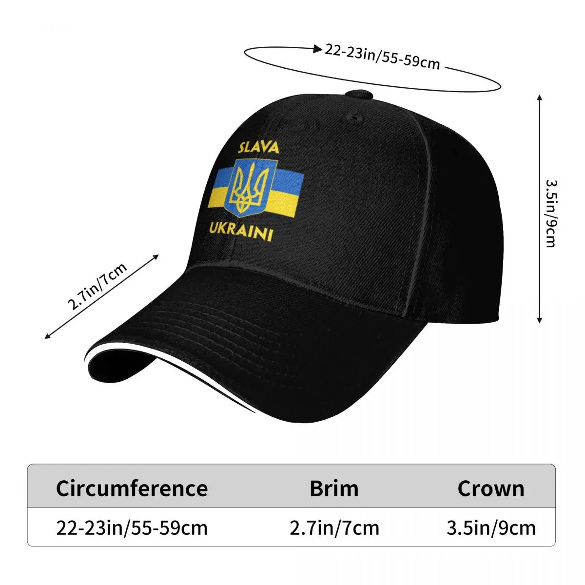 SLAVA UKRAINI TRIDENT GLORY TO UKRAINE Hiking Baseball Caps Men Adult Female Beach Dad Hats Hip Hop Trucker Cap 5