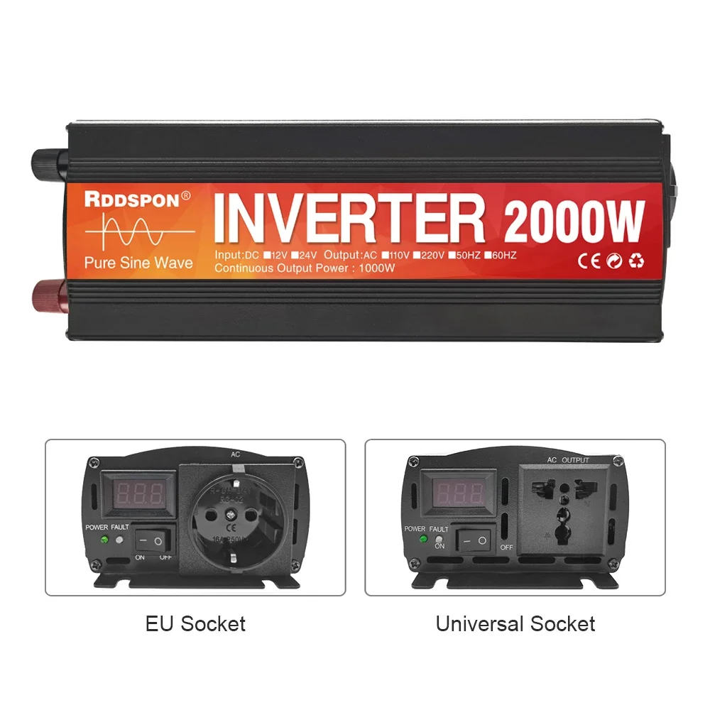 パワー インバーター1000w DC-AC 24V AC110V 60Hz パワー インバーター1000w DC-AC 24V AC110V 60Hz ソーラーインバータ
