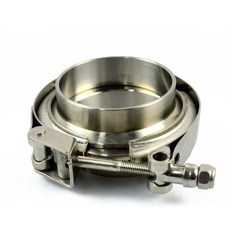 

304 Stainless Steel V Band Clamp Turbo Exhaust Pipe Vband Clamp Male Female Flange V Clamp Kits Inlet 1.5-6.0 inch