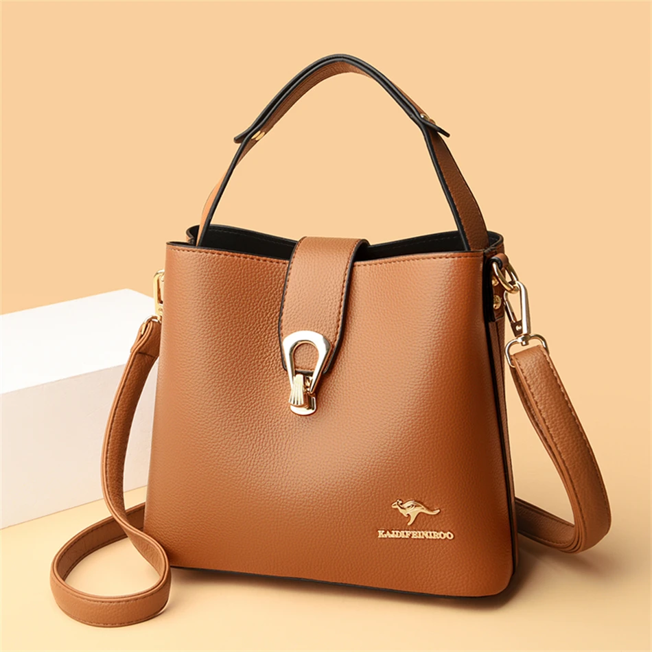 Women's pillow handbag soft leather elegant high quality messenger