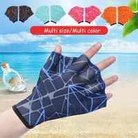 Surfing Webbed Swimming Gloves Adults Nylon Fingerless Swimming Paddle Gloves Aqua Swimming Training Webbed Gloves 1